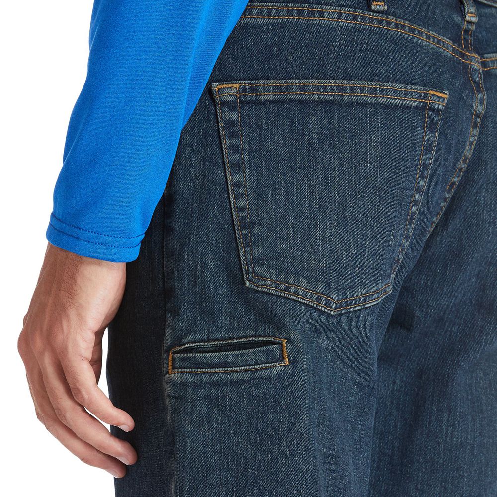 Calça Masculino - Timberland Grit-N-Grind Flex Denim Work - CINUZ9705 - Azul Marinho